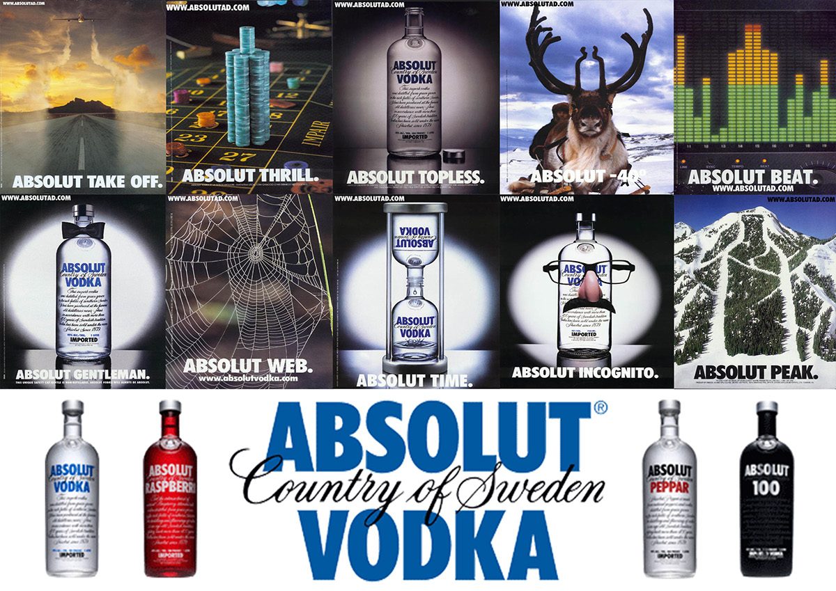 absolut Absolut vodka Vodka Poster Design Visual Metaphors ideas generation Richard Mellor