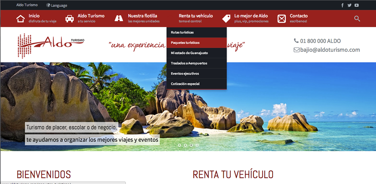 Web diseño Guanajuato mexico transportes Turismo Mockup free download