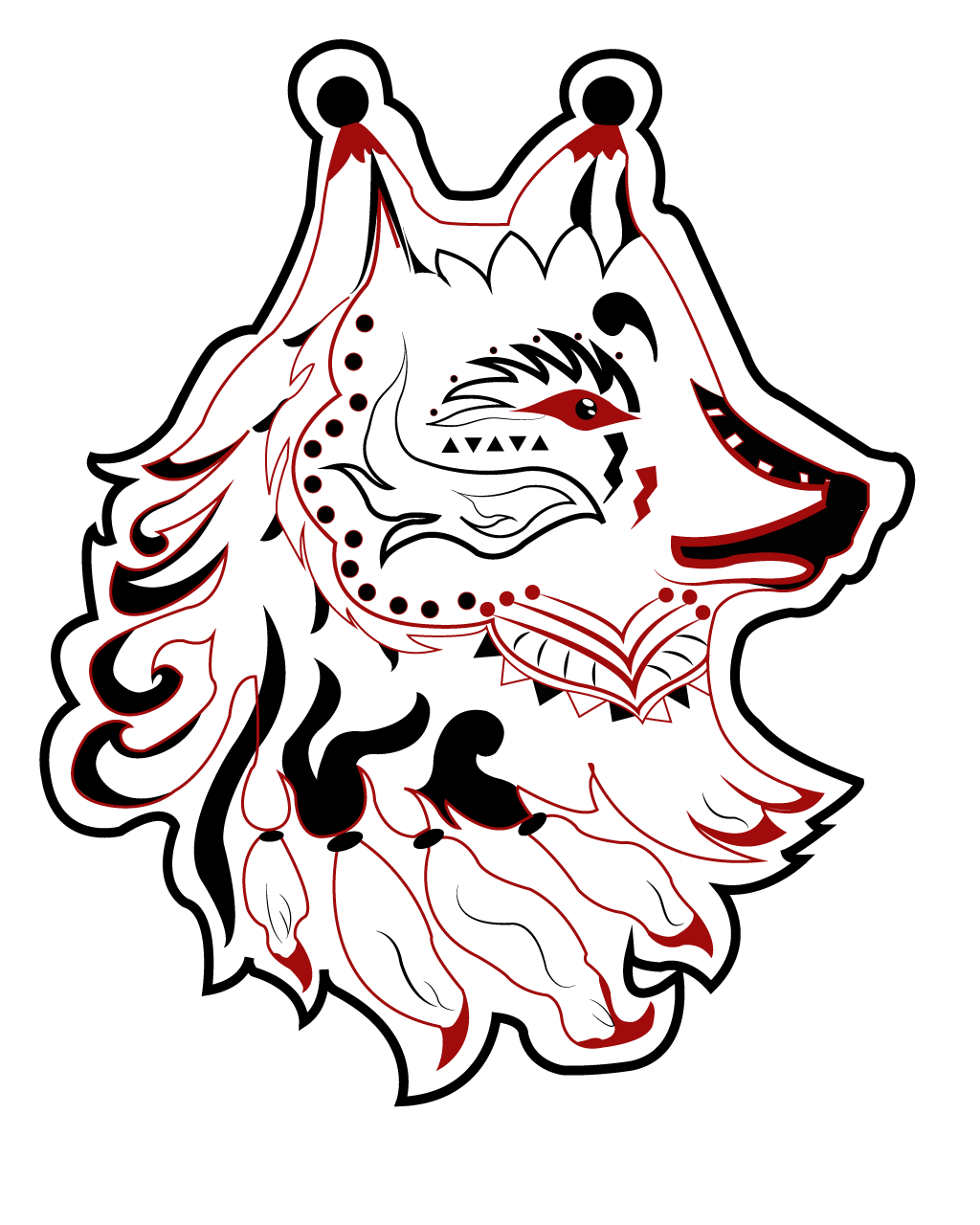 tattoo wolf Grafic