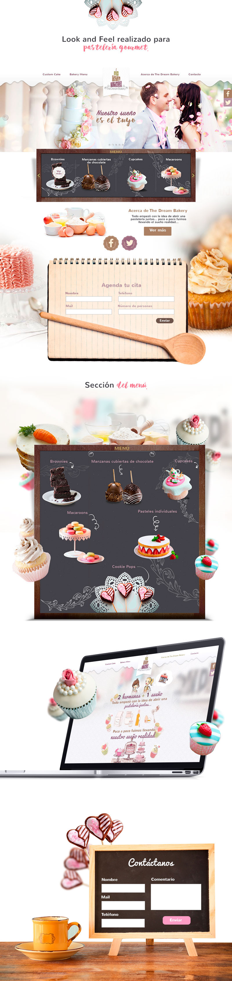 cake cupcake gourmet cheescake Food  Web Design  brownie Fondant bakery