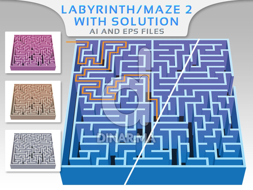 eps file ILLUSTRATION  kdp KDP Interior kids labyrinth maze Maze Game vector Vector Illustration