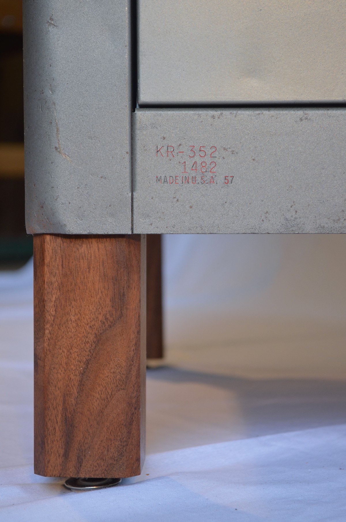 vintage antique tool Toolbox walnut steel repurposed brass Accessory furniture