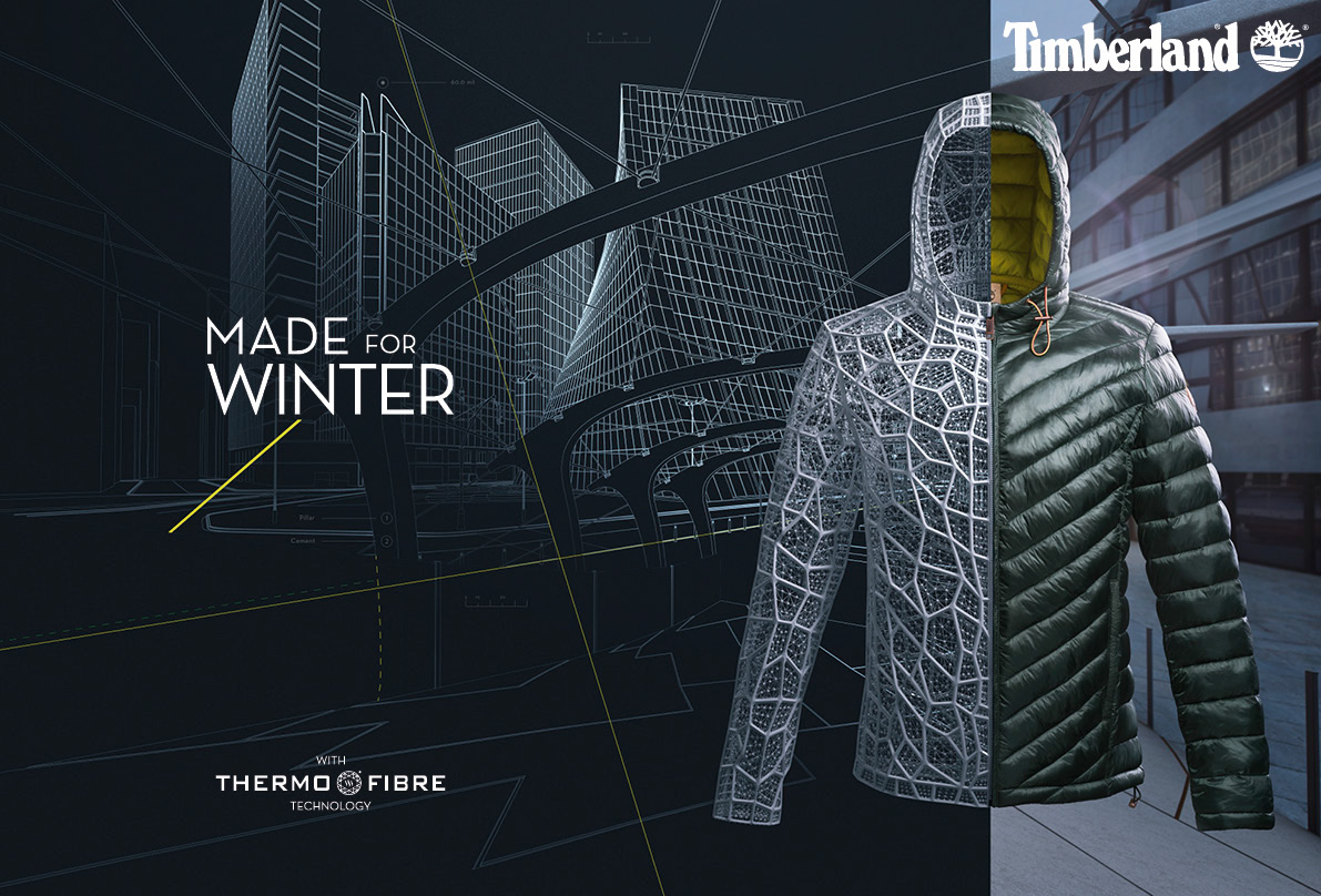 Advertising  ADV campaign timberland jacket Clothing winter
