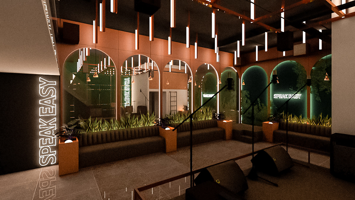 architecture arquitectura bar bistro design interior design  music neon panama