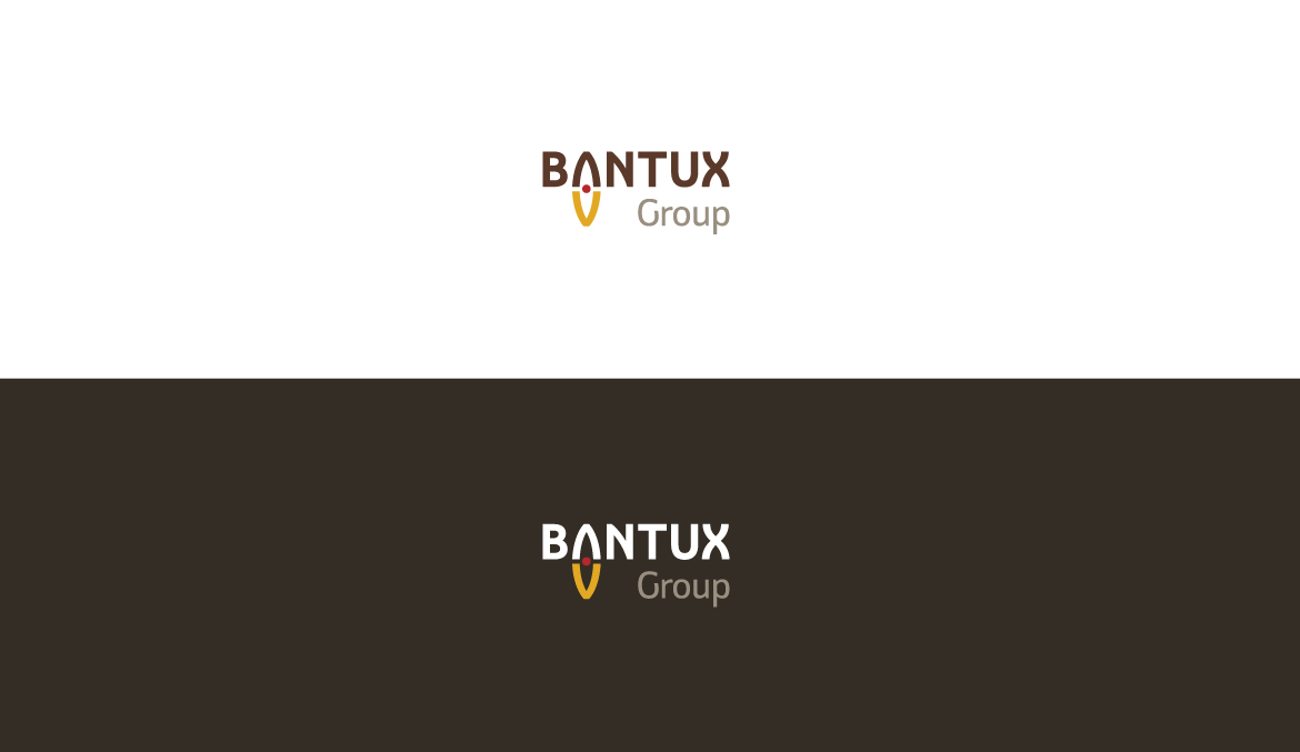 logo identity africa angola export Import trading bantux typograhy brown