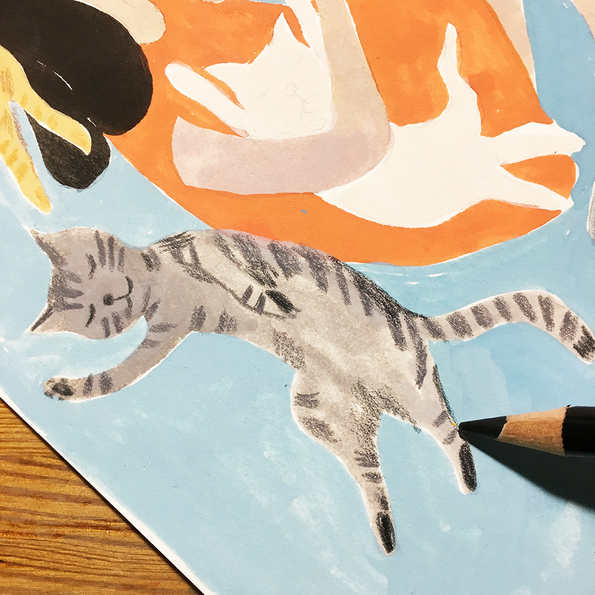 Cat ILLUSTRATION  Illustrator korisong paint painting  