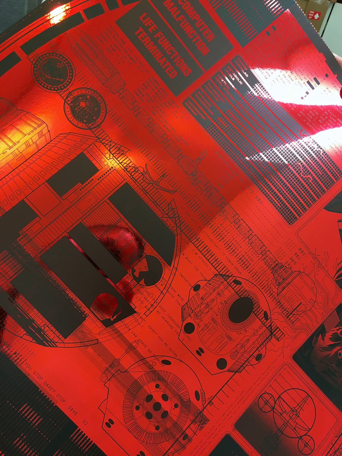 2001 space  odyssey kubruck HAL 9000 dave poster screen print