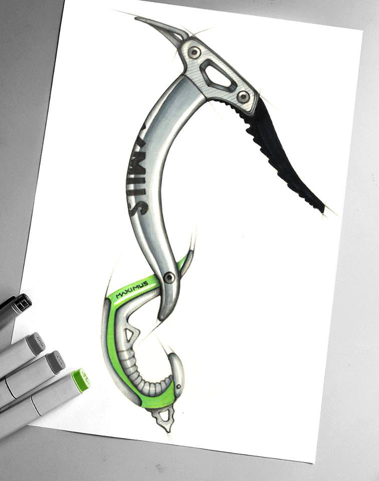 sketches rendering Drawing  shoes carabiner ice axe adventure Mountain Climbing Marker idea