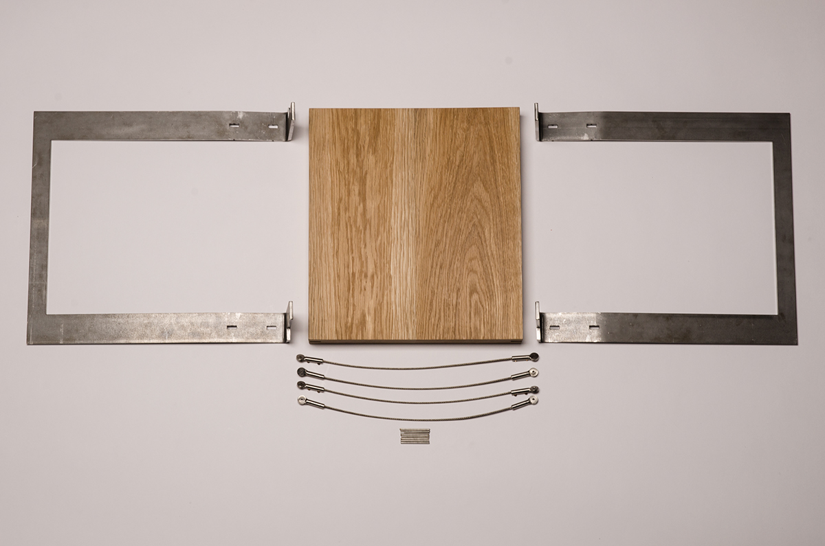 stool chair seating oak wood Stainless steel frame fusion Minimalism simplicity contrast elegant kruk
