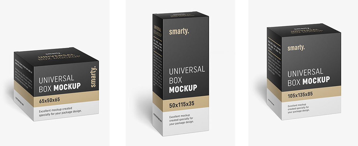 Mockup box mockups template package universal