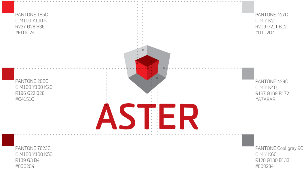 identity aster Segurança security logo redesign icons stationary Inteligência