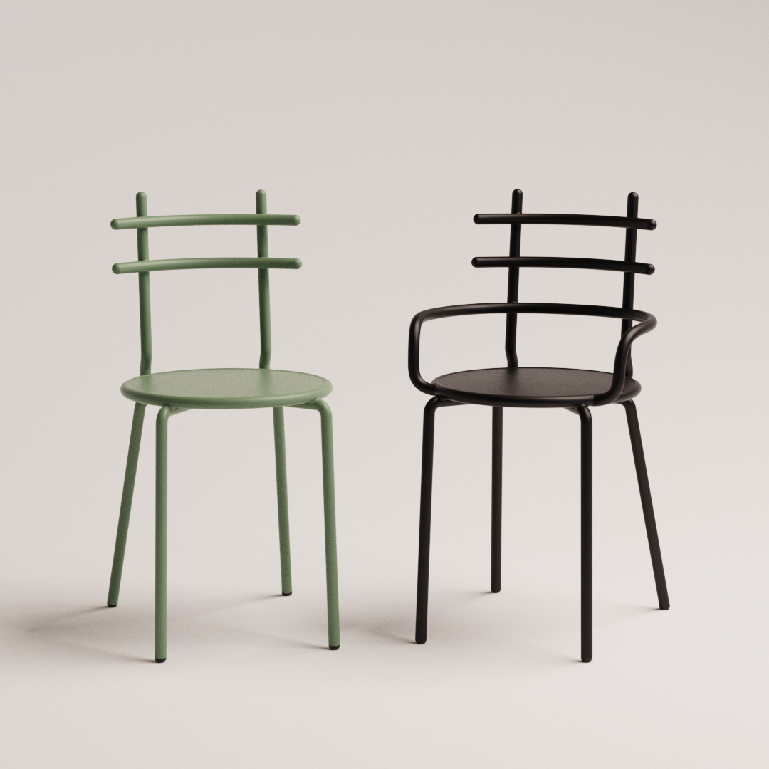 chair furniture Outdoor design productdesign industrial design  Render architecture metalchair
