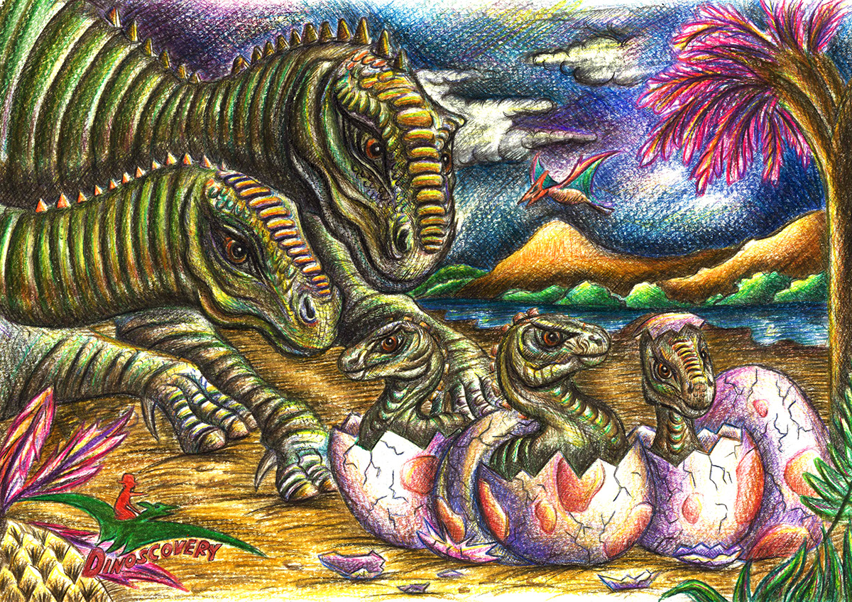 draw Dinosaur colours colourpencil coluring Dino