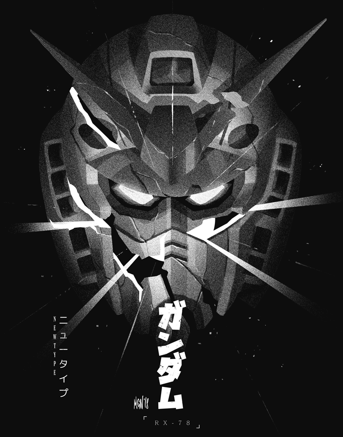 Gundam manga anime classic anime  poster Tshirt Design tshirt mgn