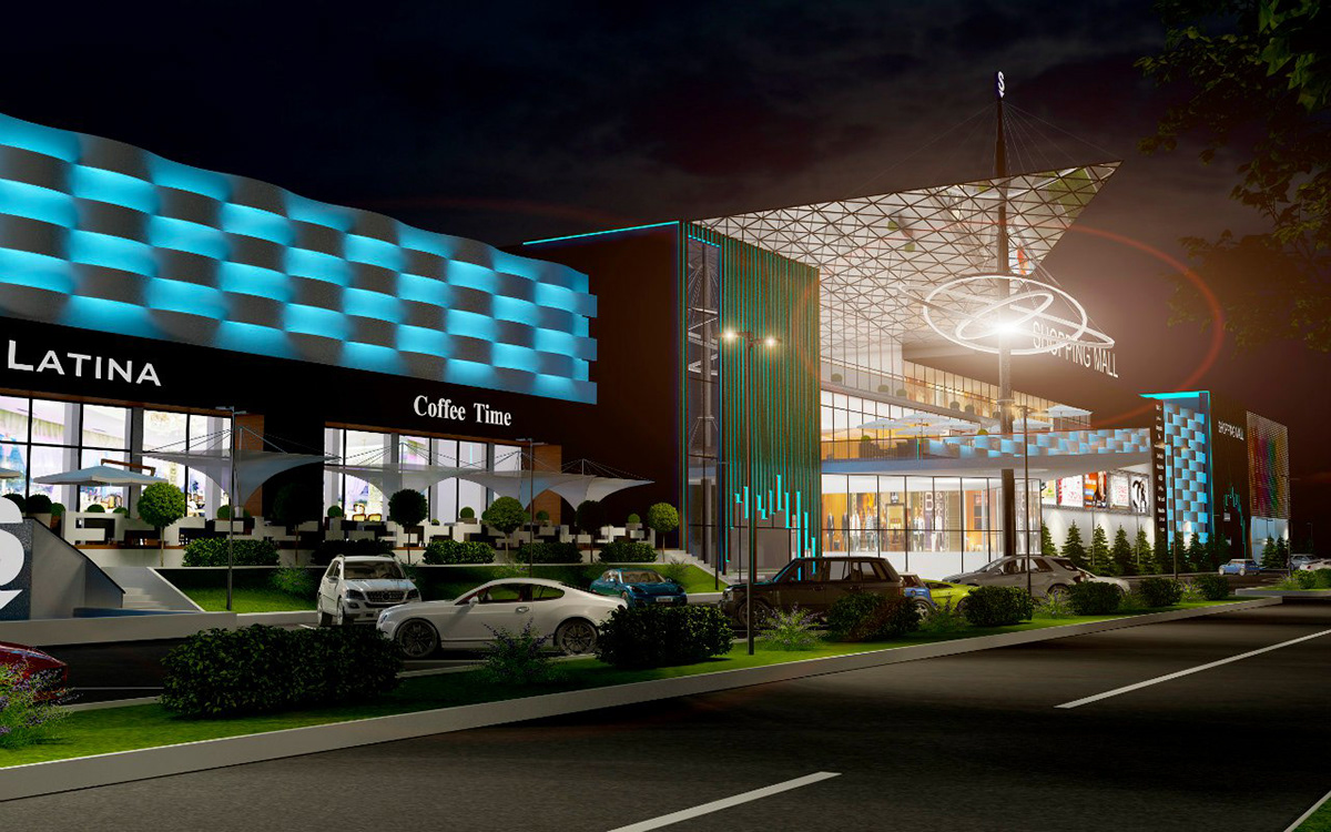 architecture architectural design architect reconstruction consept mall design visualization Render 3D