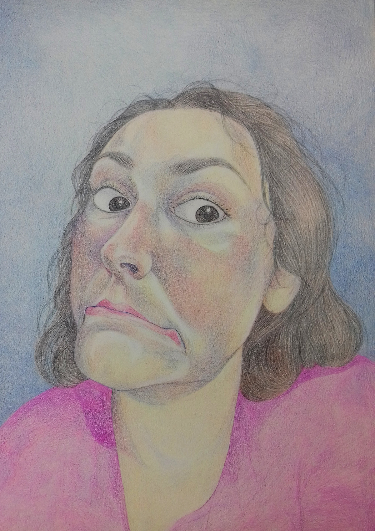 selfie grimace portraits Selfportraits imperfection fisheye fine art art TRADITIONAL ART