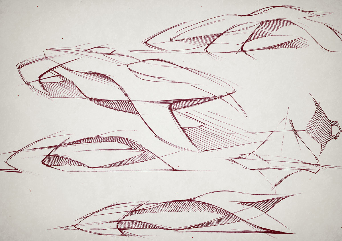 automotive    Car  clay  design  futuristic  sketches  Speedform