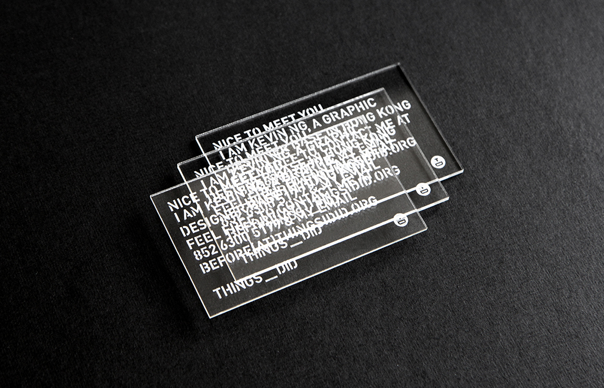 Name card transparent Printing effect thingsidid  