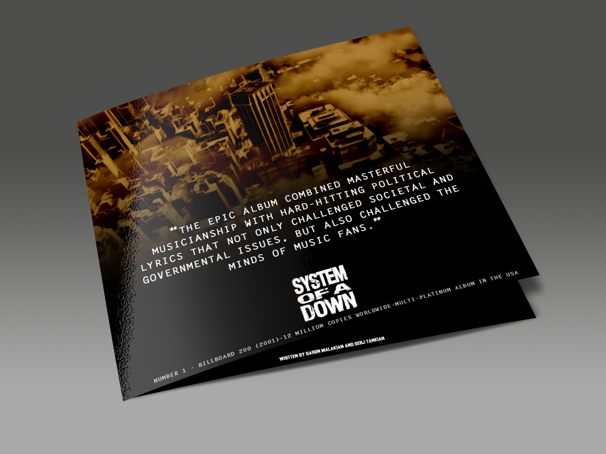 cd André Baptista System of a down toxicity SOAD design editorial redesign digital art
