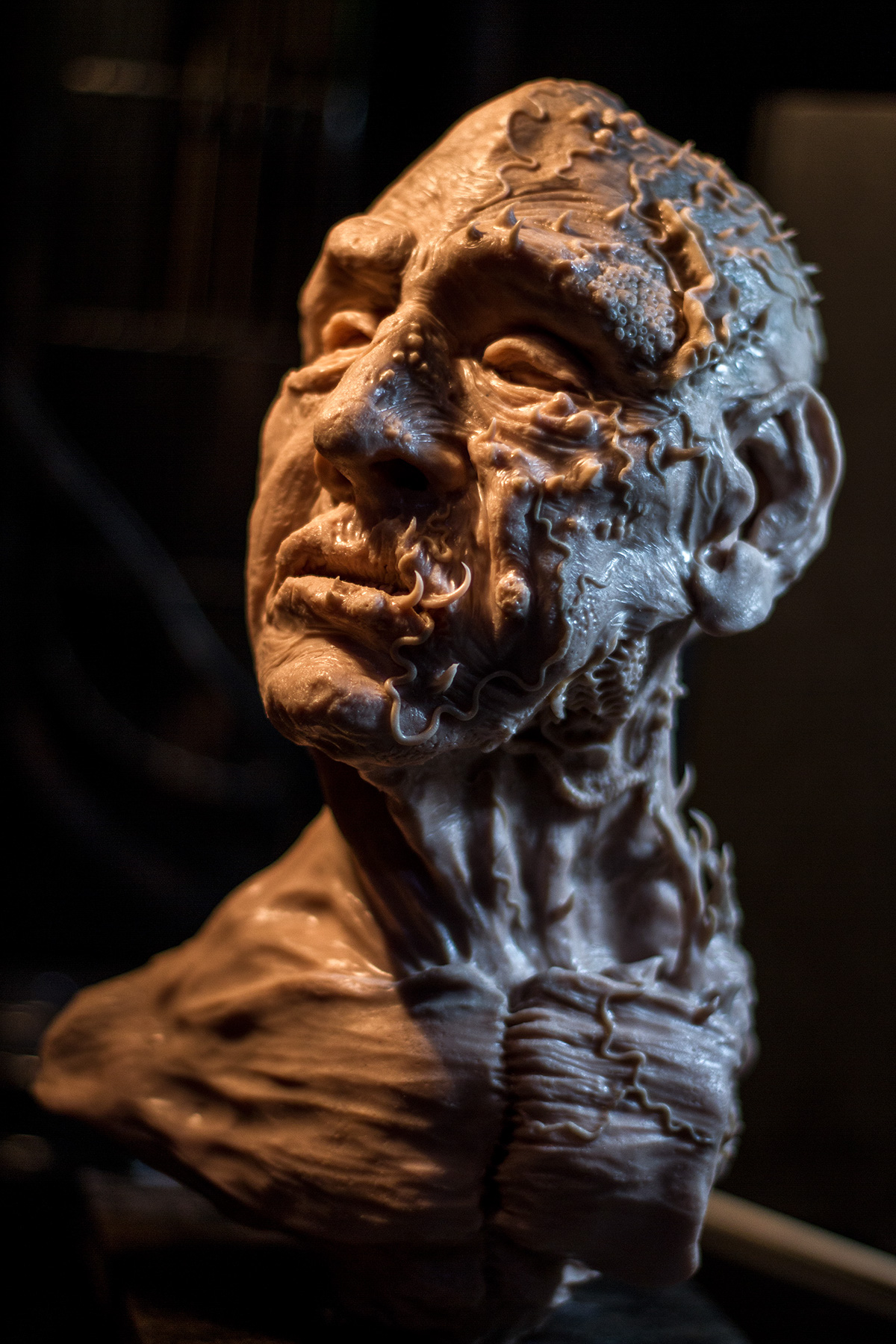 art sculpture monster modeling clay sculpey busto escultura