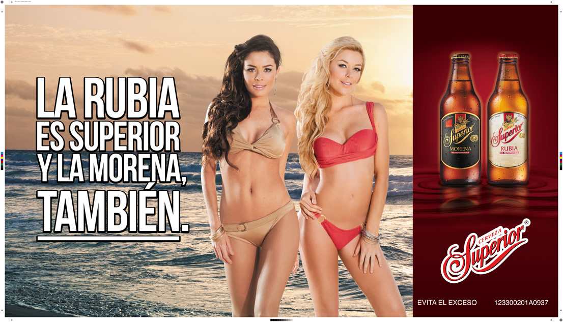 advertise woman sexy bikini Hot brunette beer blonde pretty mexico Superior cerveza