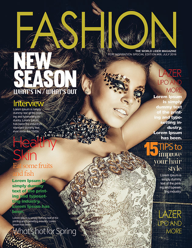 Free Fashion Magazine Cover PSD Template on Behance