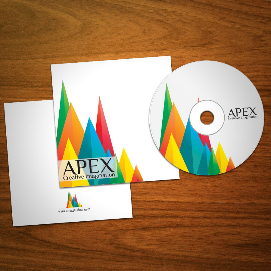 print Apex corporate identity colorful minimalist