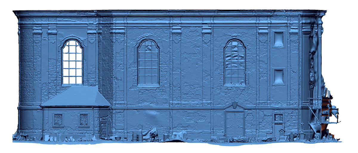 3D scanning 3D model velis sv. Václav st. Vaclav laser scanning Reverse modeling heritadge Fasades