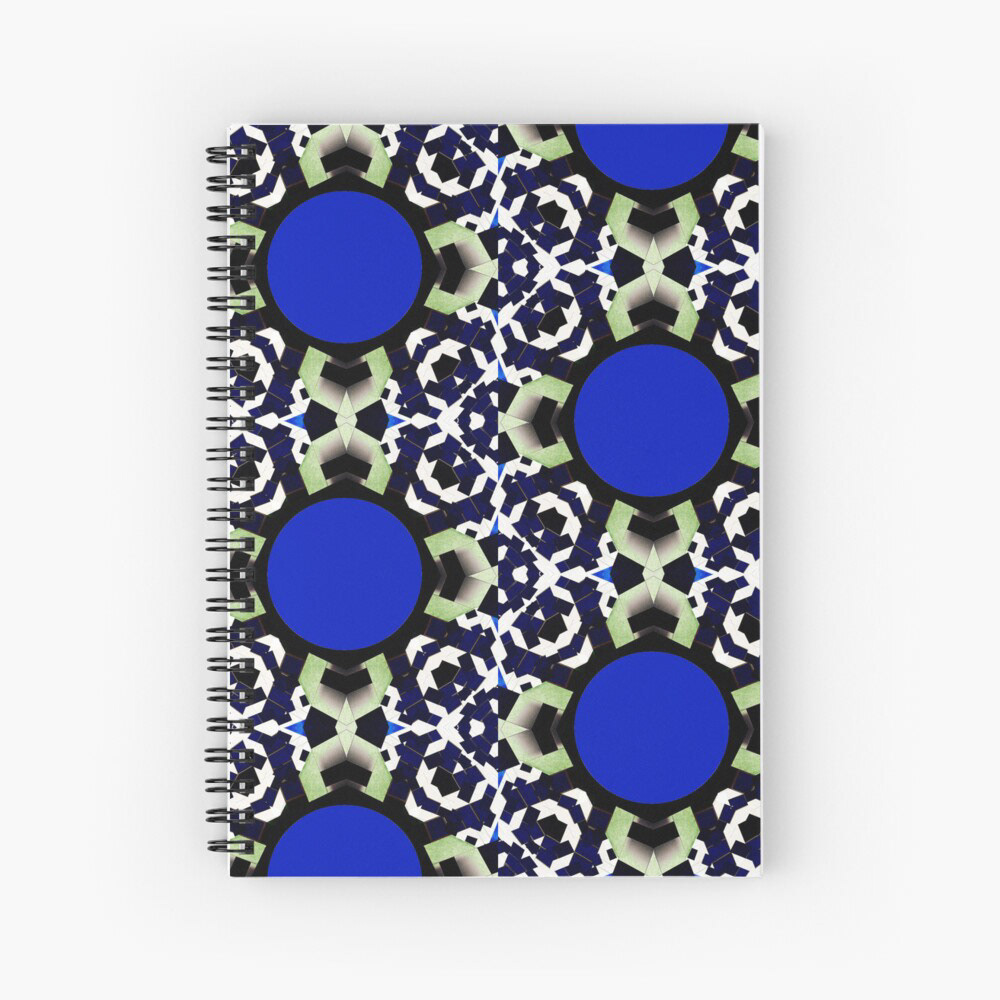 kaleidoscope pattern abstract Digital Art  blue molecule science rond geometric atom