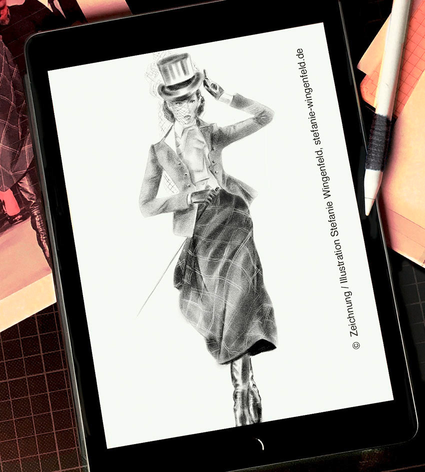 Adobe Portfolio ILLUSTRATION  Fashion  Mode fashionillustration modeillustration Illustrator Frankfurt Stefanie Wingenfeld adobe sketch iPad apple pencil