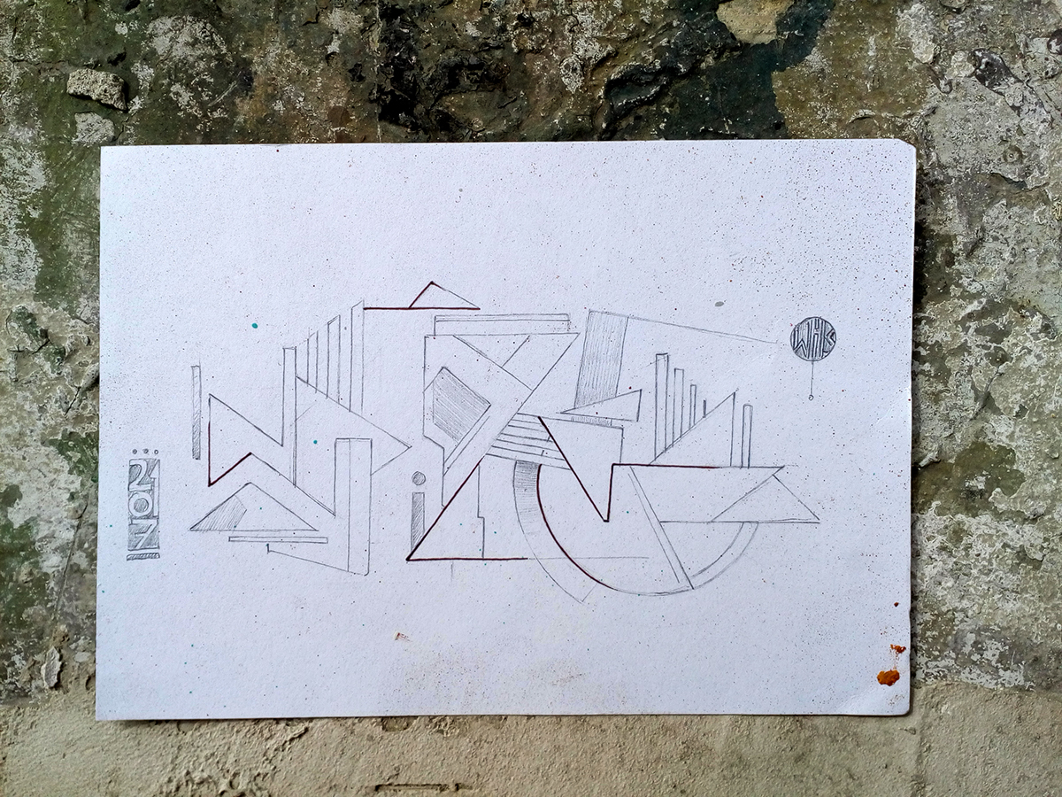 wilk geometry abstract letters typography  