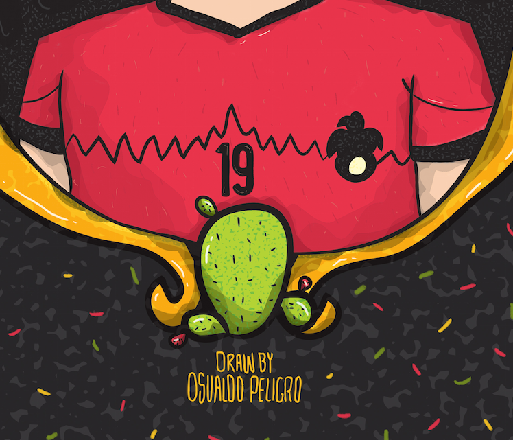 Ases de América Futbol soccer football mexico handmade ilustracion diseño cartoon oribe peralta peligro paint vector digital art