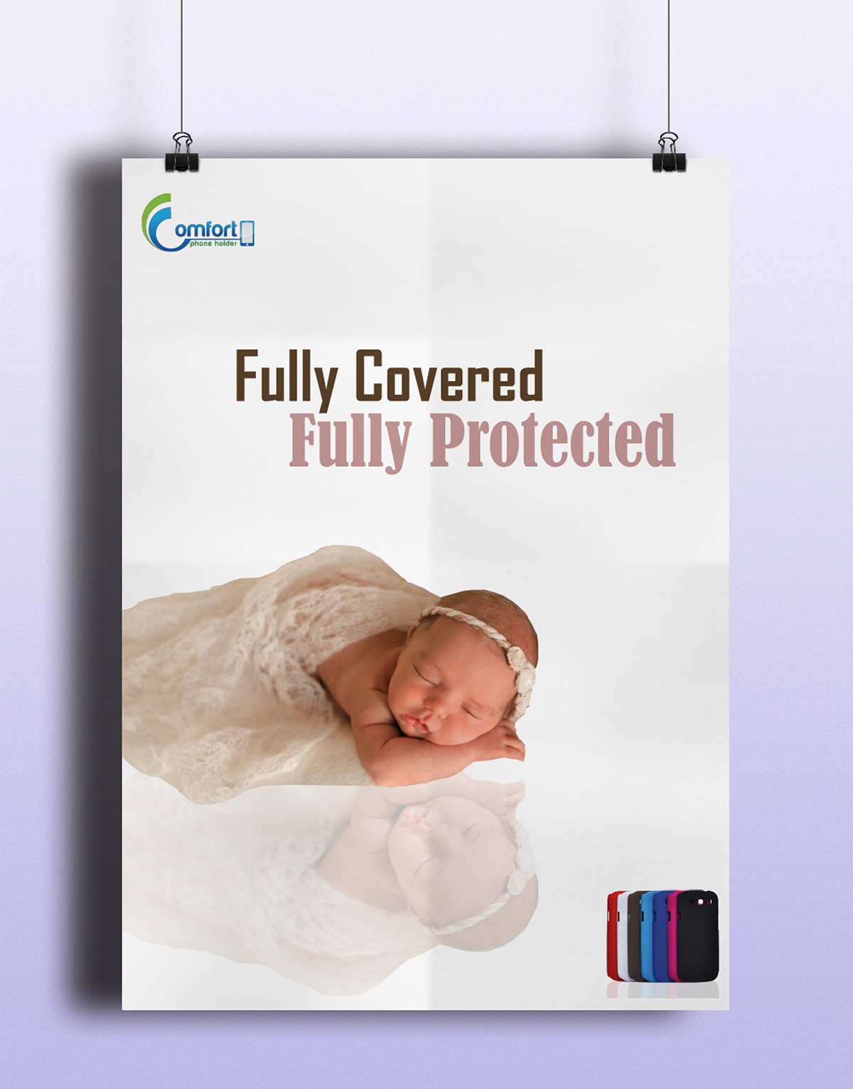 baby ad metaphoric Advertising  cover phone mobile poster