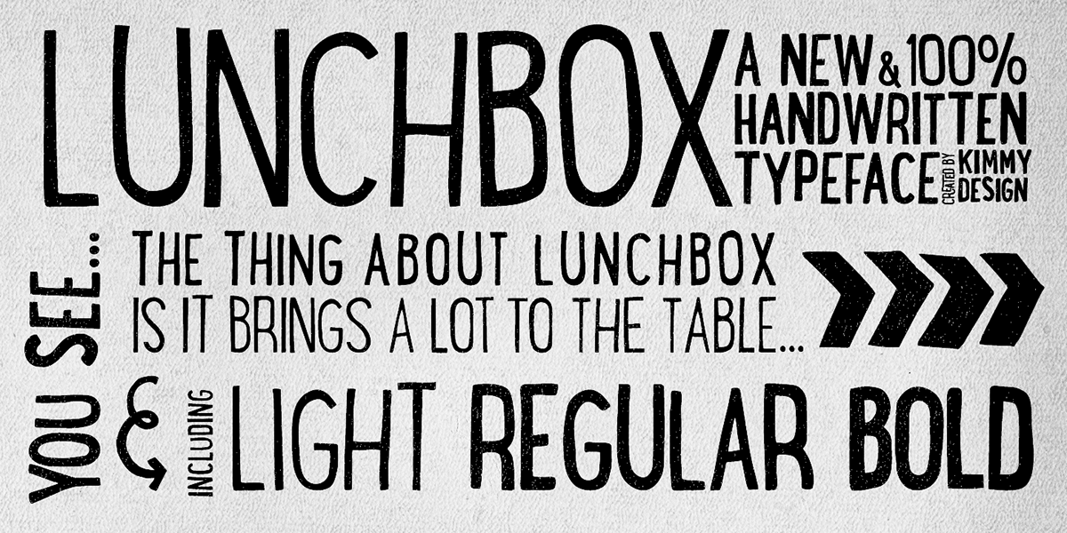 Typeface font fonts lunchbox handdrawn Hand Lettered handm