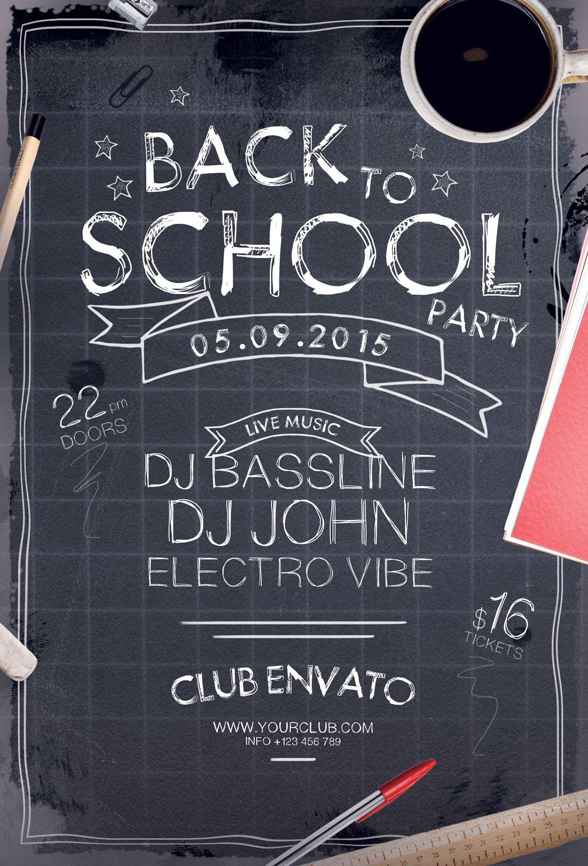 BACK 2 SCHOOL back to school back to school party classroom college flyer flyer template graphic design  Poster Design school flyer