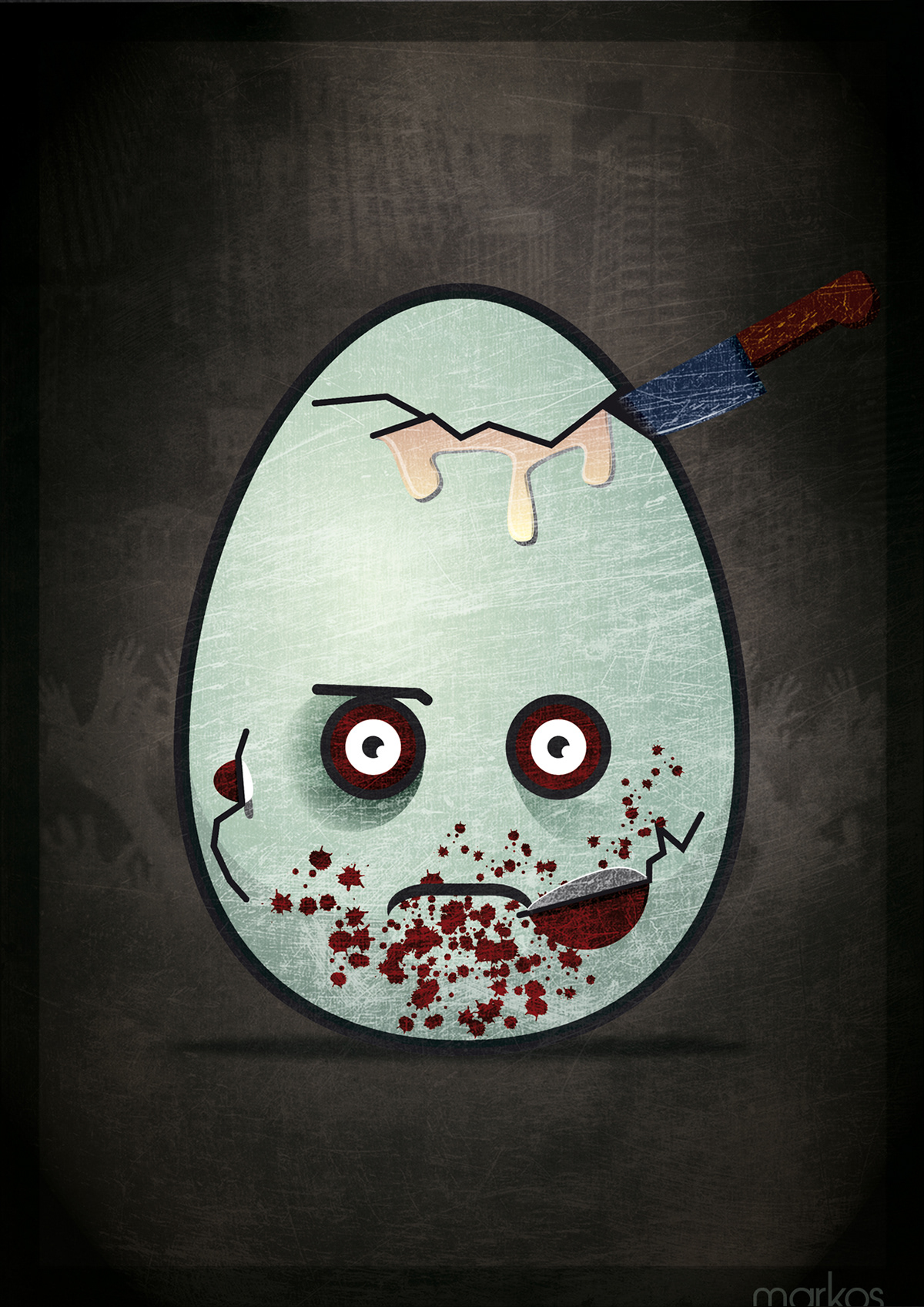 ilustracion  ilustración muñecos ovo huevos Terror