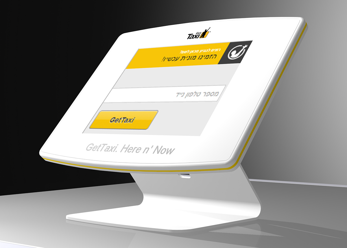 Kiosk enclosure tablet taxi get taxi Mobile Application