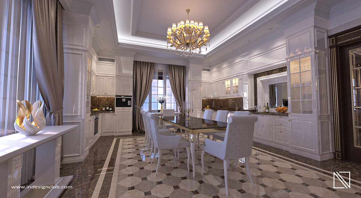 kitchen dining room Interior design Classic luxury