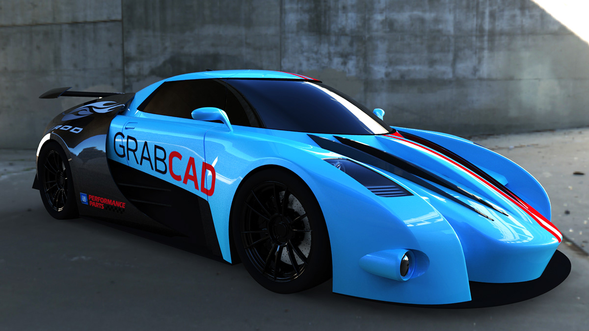 GrabCad  3D Modeling  Car  cardesign  contest model automotive  