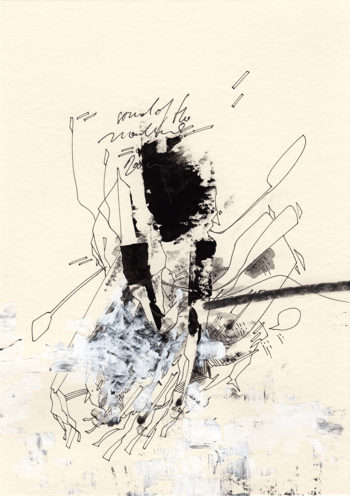 kaeghoro abstract figurative contemporary drawing robert malte engelsmann prjct omni ink gouache paper