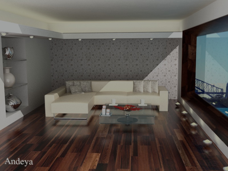 Residential Unit 3D Modelling lighting Space Planning 3D Studio Max rendering