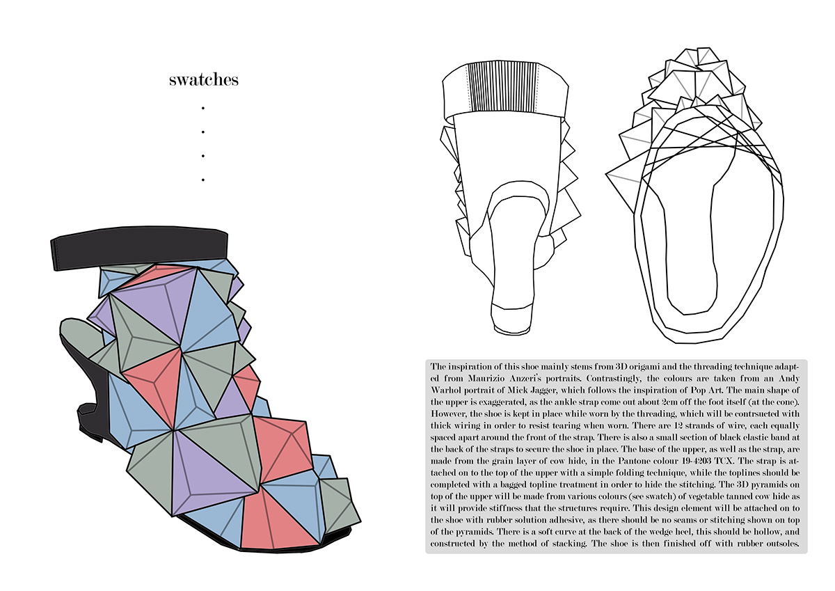 remake remodel origami  footwear design shoe heels high heel  Cordwainers paper clay sculpture fashion design paper folding art