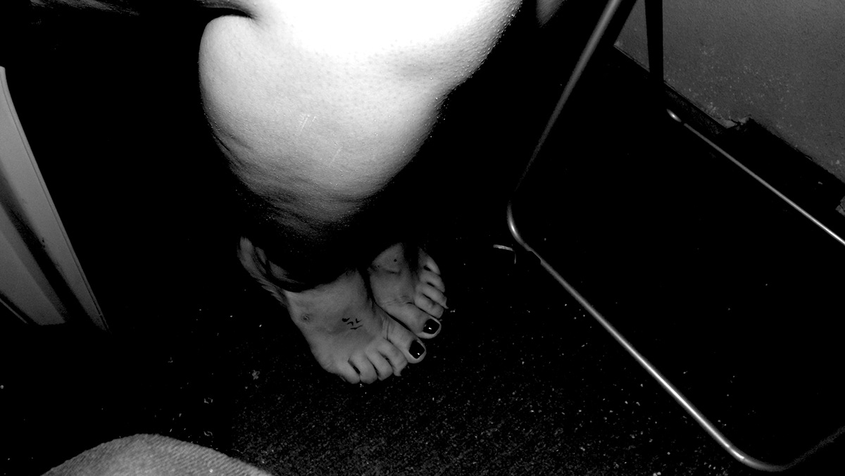 feet black nail polish black and white