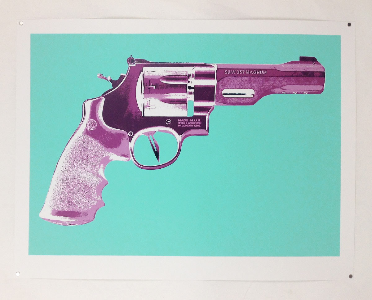 Maximilian Wiedemann 1xrun Gun Silkscreened Poster silkscreen silk screen serigraph print