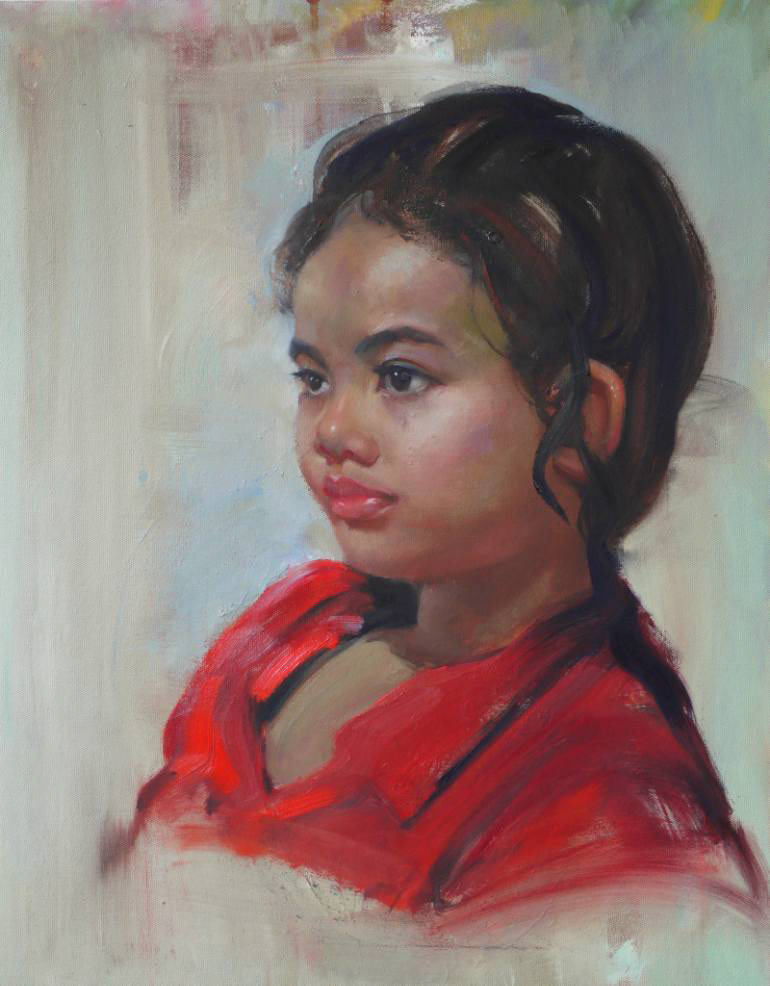 Oil Painting painting from life portrait figure