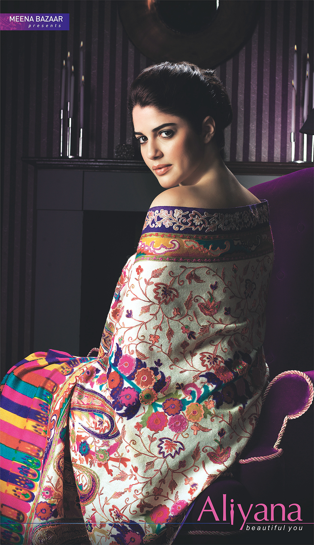 ad campaign Meena Bazaar Izabelle Liete fashion shoot Indian wear Female Model Raj Chaturvedi Photography