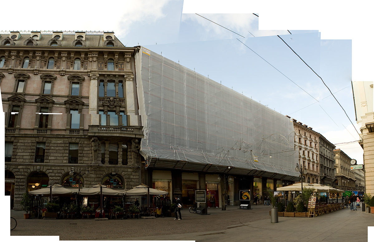 milan MOVING TRANSFER Ambient building package delivery installation Christo inspire