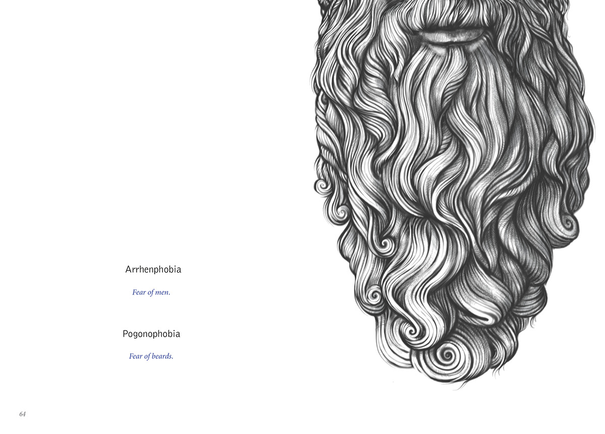 artwork black and white book digital illustration Drawing  graphite illustrations pencil Pencil drawing phobias Adobe Portfolio