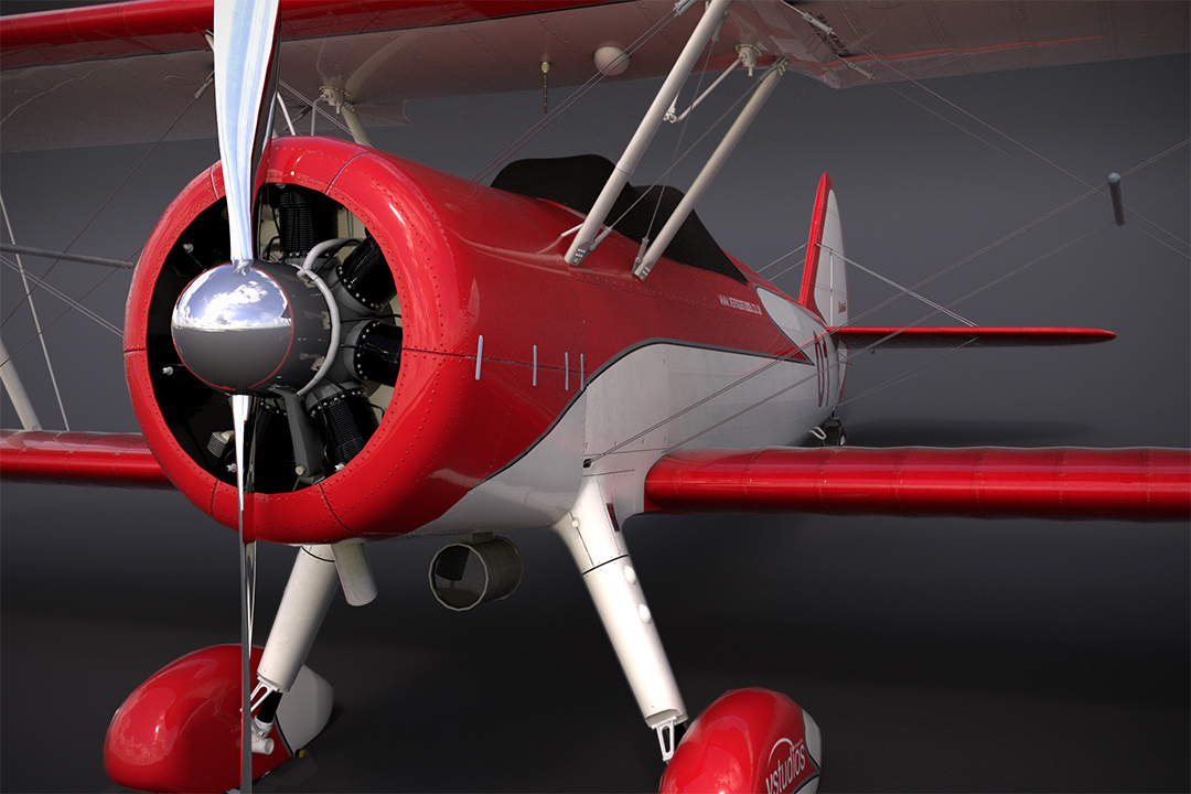 modo photoshop Stearman texturing Aircraft