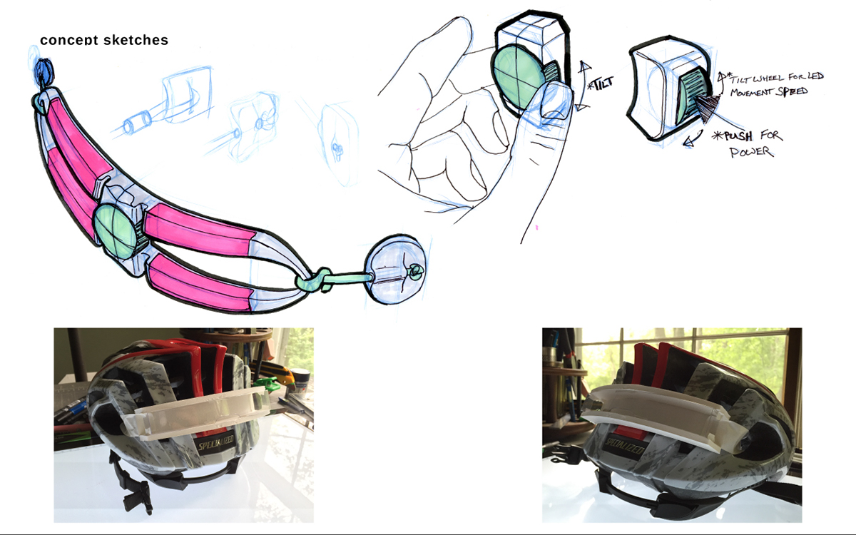 Cycling safety light road biking motion rubber 3d printing